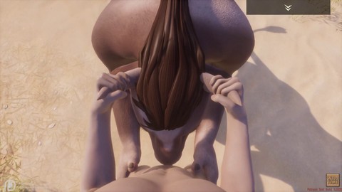 Wild furry cowgirl Tali getting plowed in POV (Tali CowGirl)