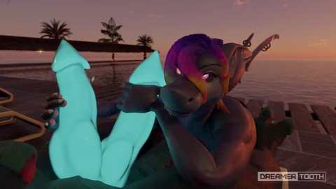 Risky shark blowjob devours two hard dicks [Rough] [Deepthroat] [Muscular]